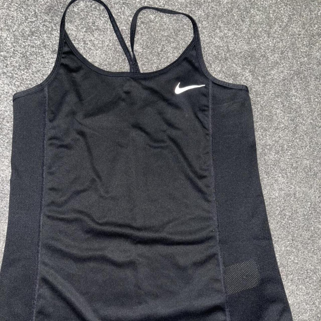 Black Nike running vest, size small, reflective tick Depop