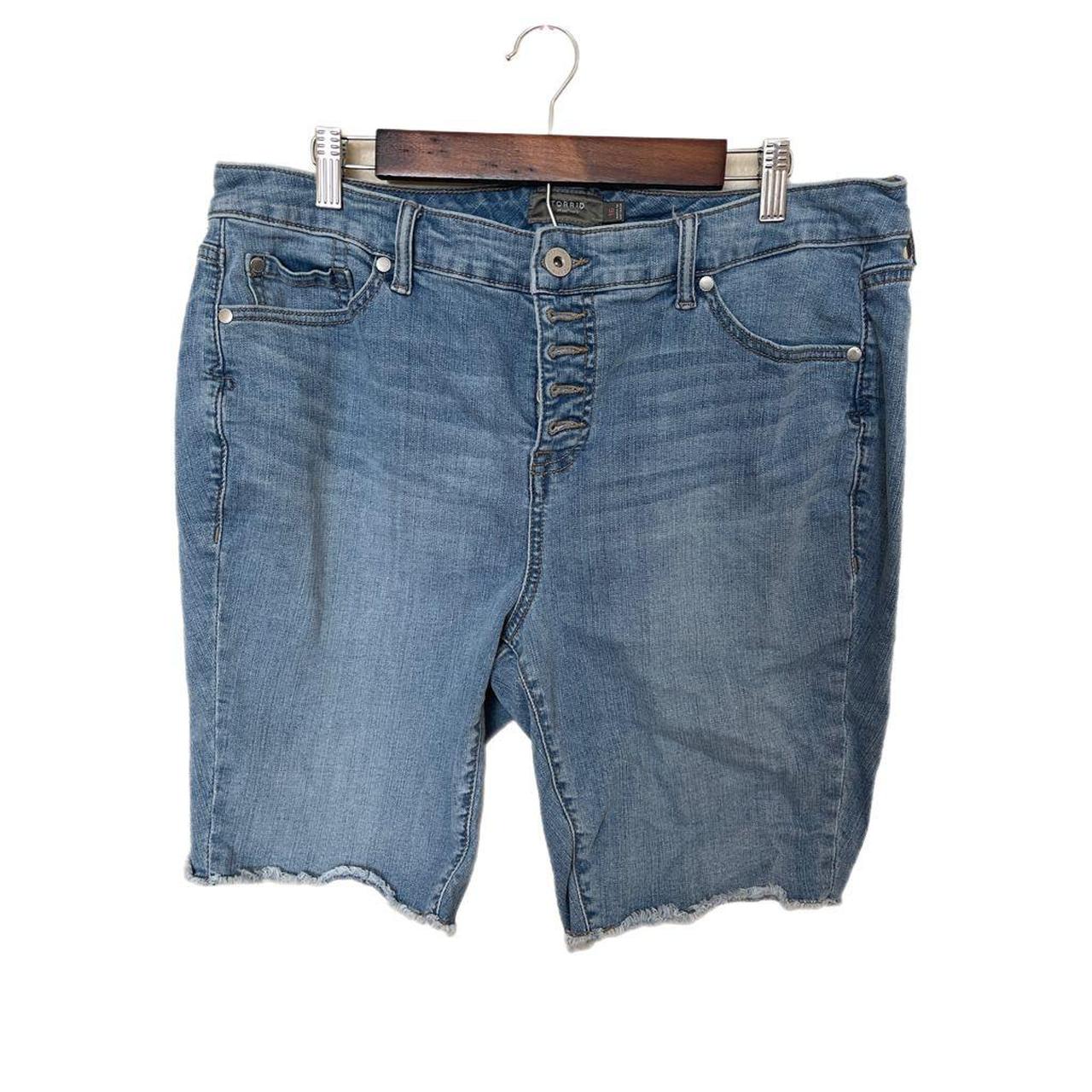 Womens denim shorts size on sale 16