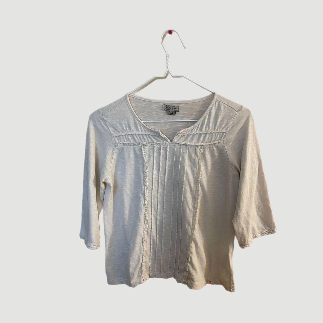 Lucky Brand Womens Top Size Large White - Depop