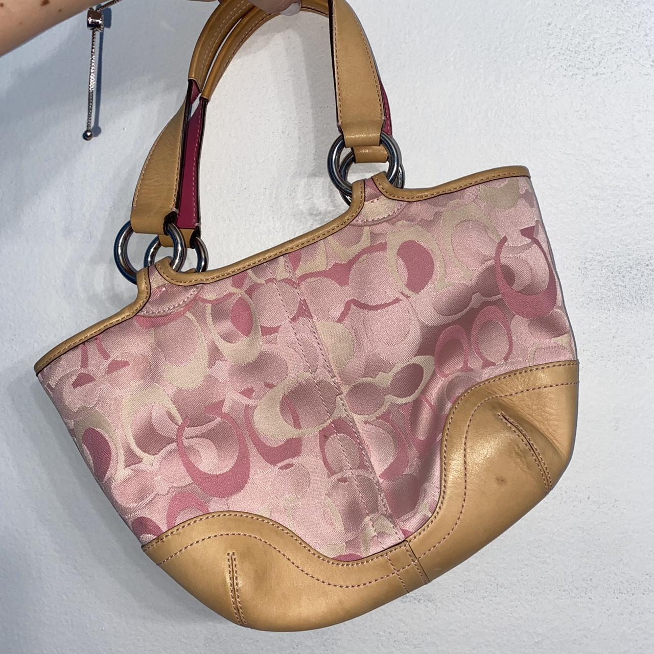 バッグ Coach Soho Optic Signature Hand Bag Coach Soho Optic Small M04Q-1853 Pink Signature | Depop