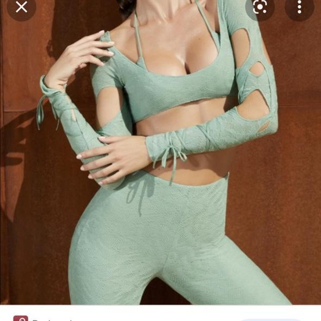 Oh Polly Women's Green Jumpsuit Depop