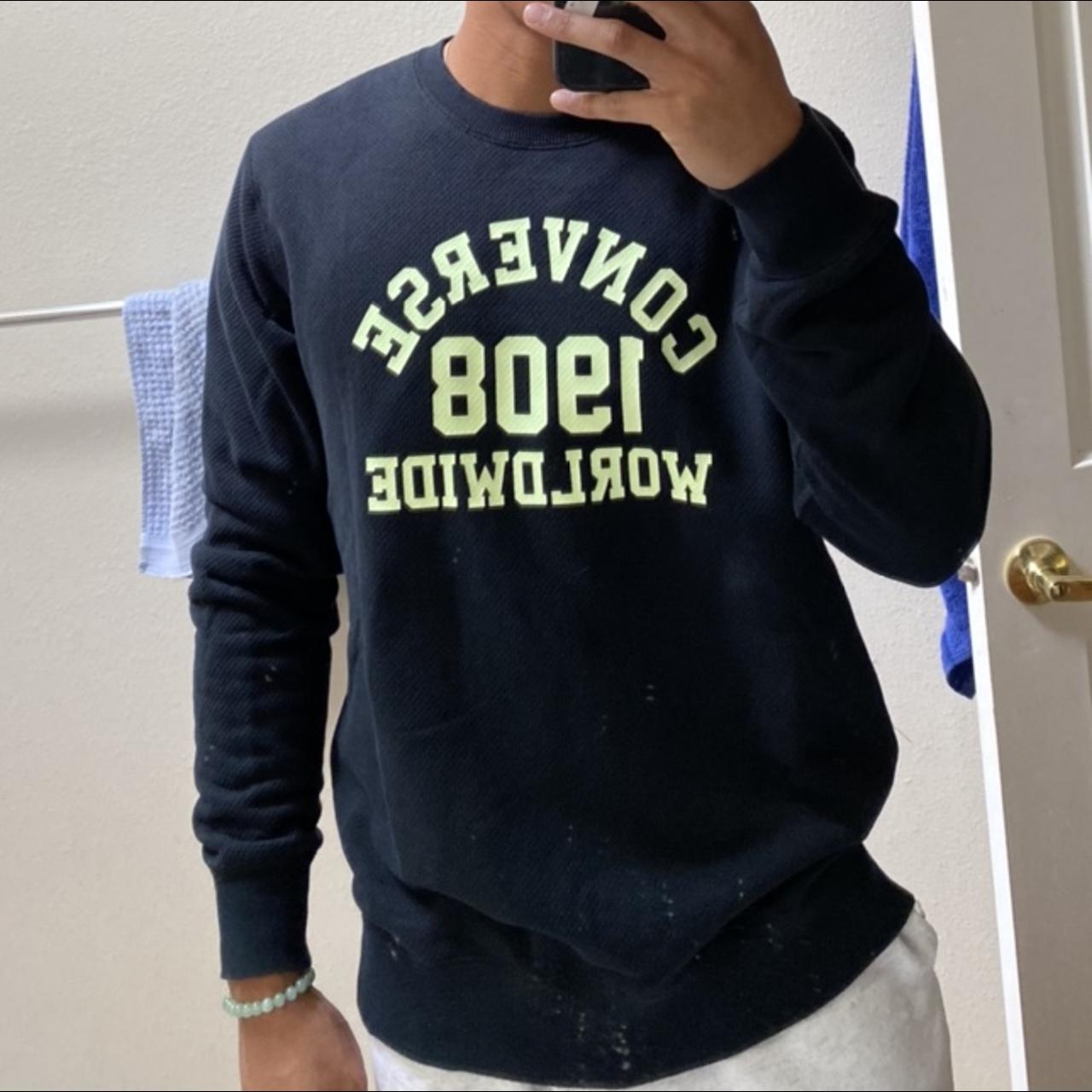 Converse Men's Black and Green Jumper (3)