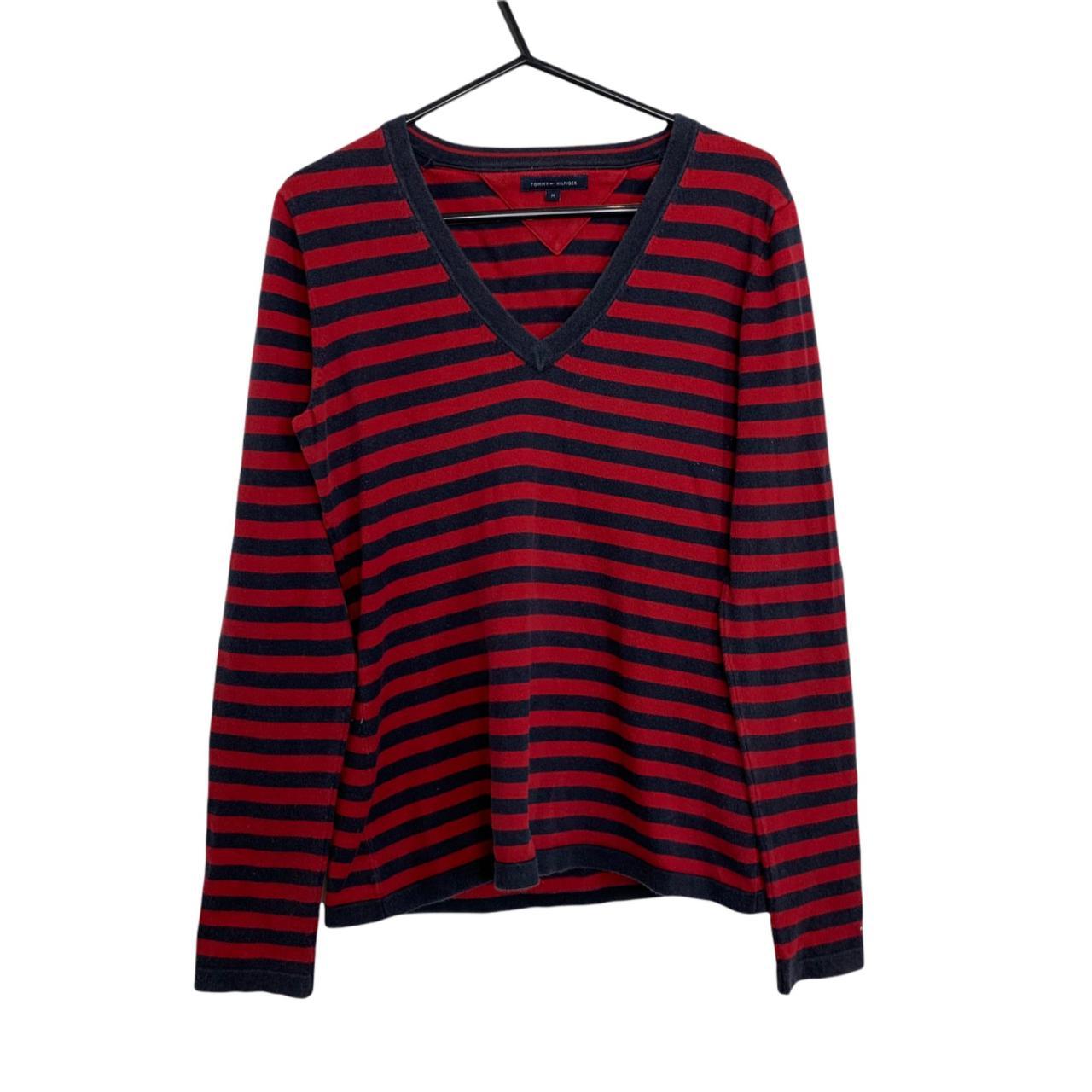 Tommy Hilfiger Striped Cotton Sweater Womens Size M... - Depop