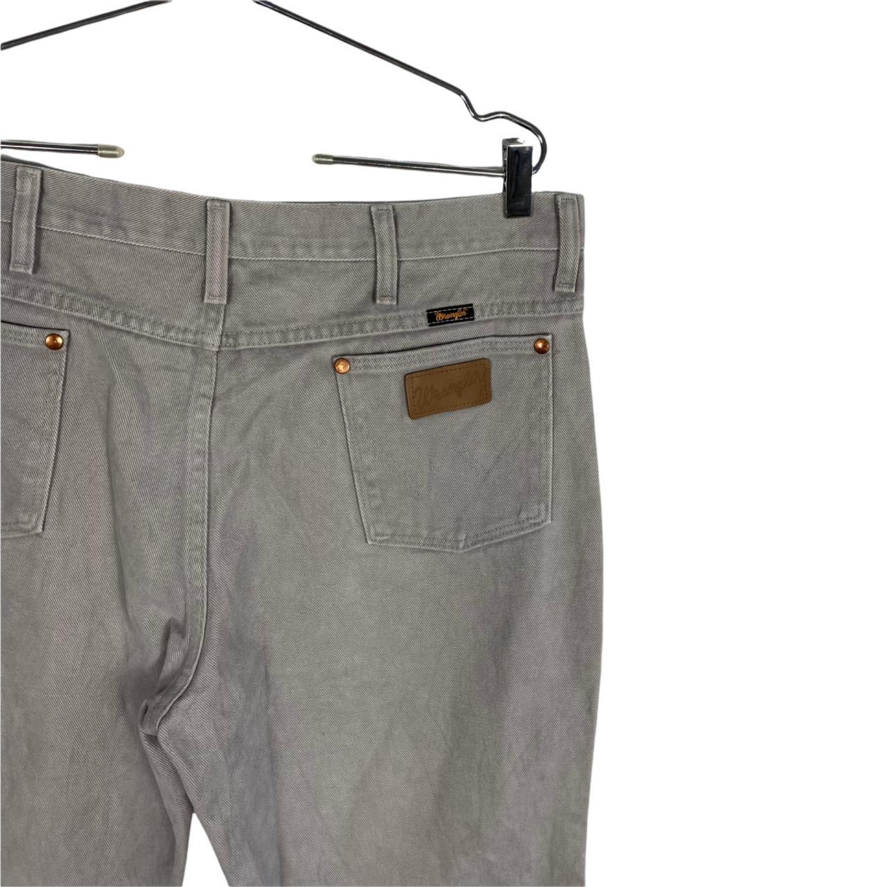 Wrangler Grey Denim Casual Pants Mens Size 36x30... - Depop