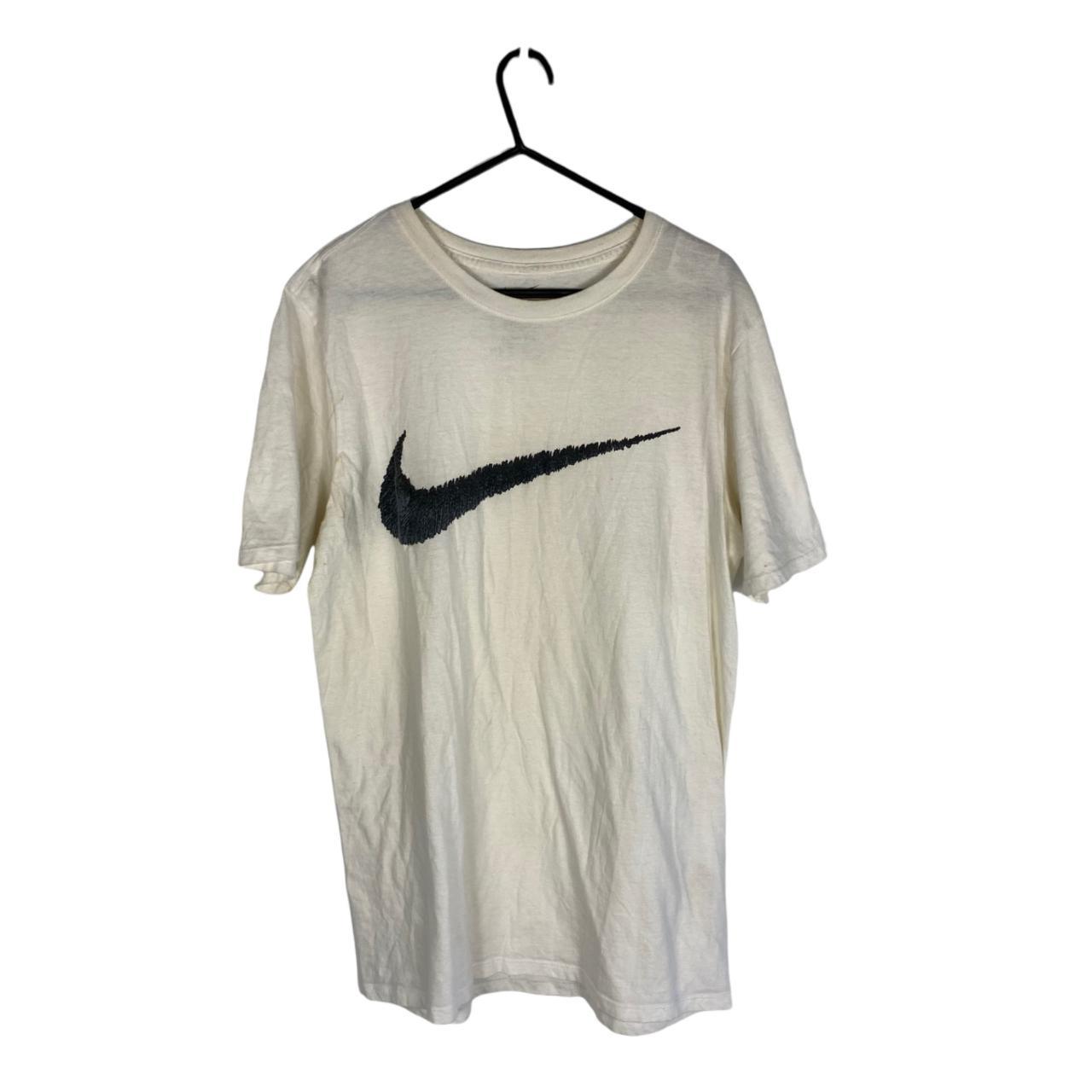 Nike Swoosh Logo T-Shirt Mens Size S White... - Depop