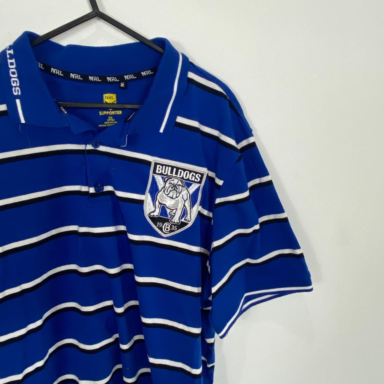 Canterbury Bulldogs NRL Polo Shirt Mens Size XL Blue... - Depop