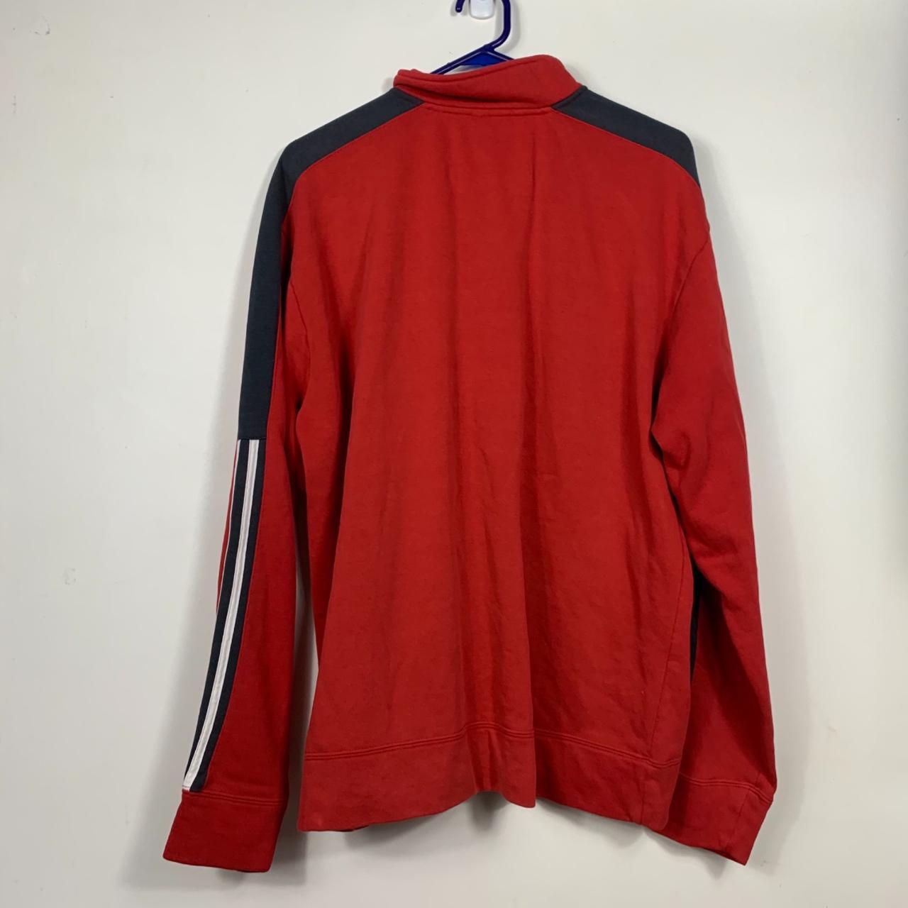 Adidas Red Tracksuit Jacket Mens Size XL Red... - Depop
