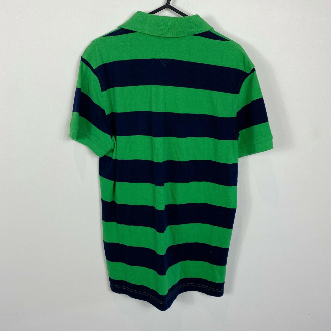 Tommy Hilfiger Striped Polo Shirt Mens Size S Green... - Depop