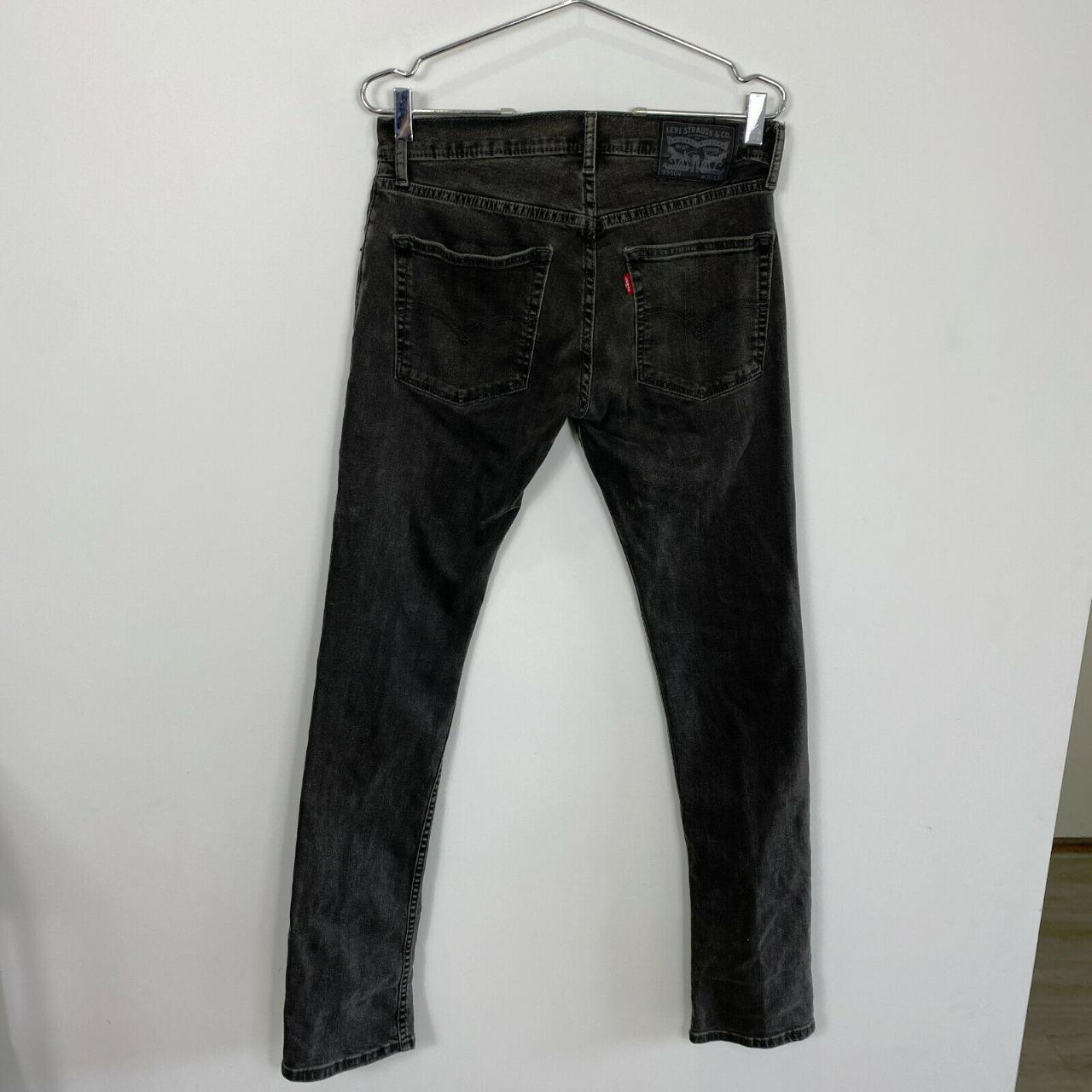 Levi's 504 Black Slim Jeans Mens Size 30x34 Dark... - Depop