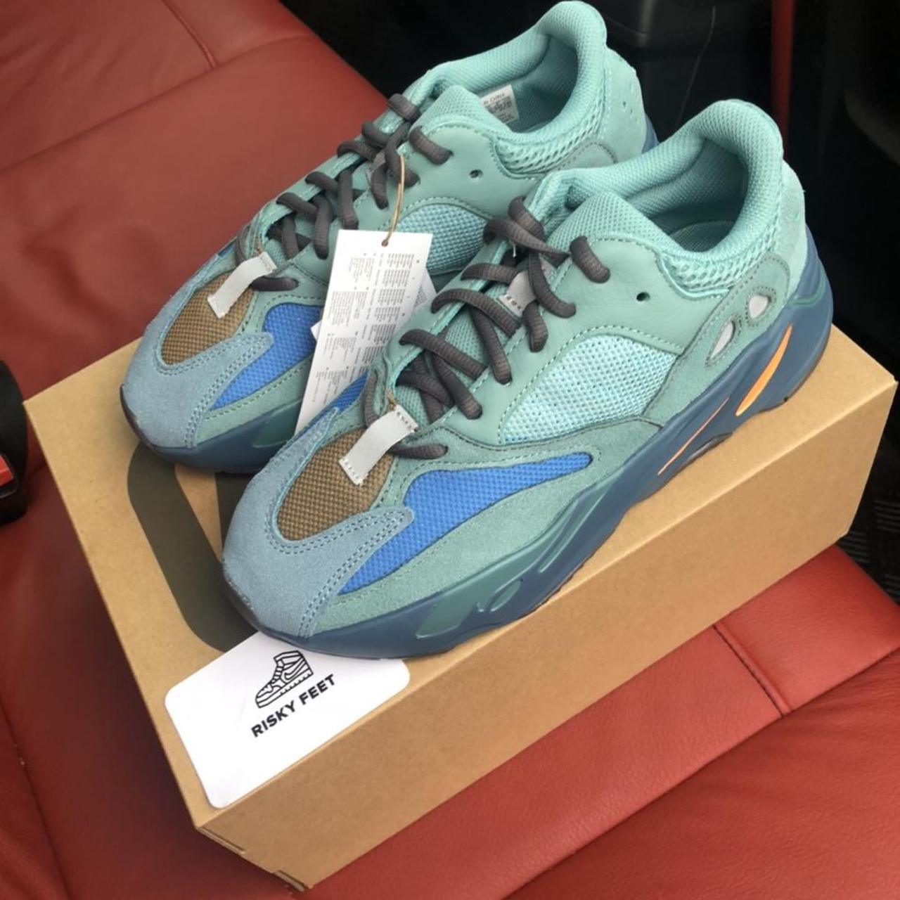 Adidas Yeezy 700 Teal Blue Carbon Blue 700 On Feet Yeezy 700 Teal