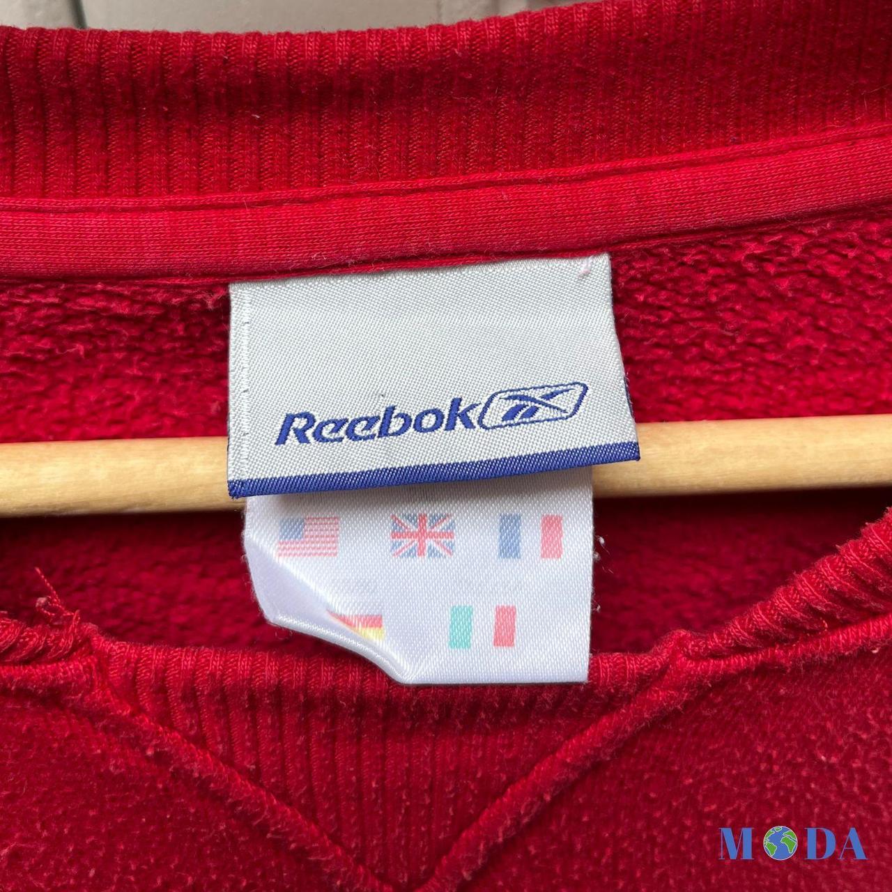DESCRIPTION: Insane RARE Y2K Red Reebok Sweatshirt... - Depop