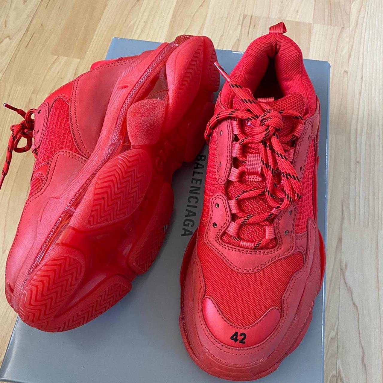 Balenciaga triple s all on sale red