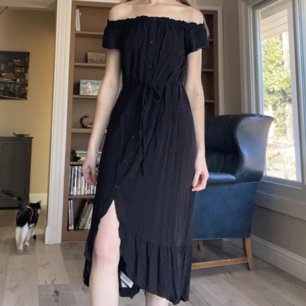 LOFT Women's Black Dress | Depop