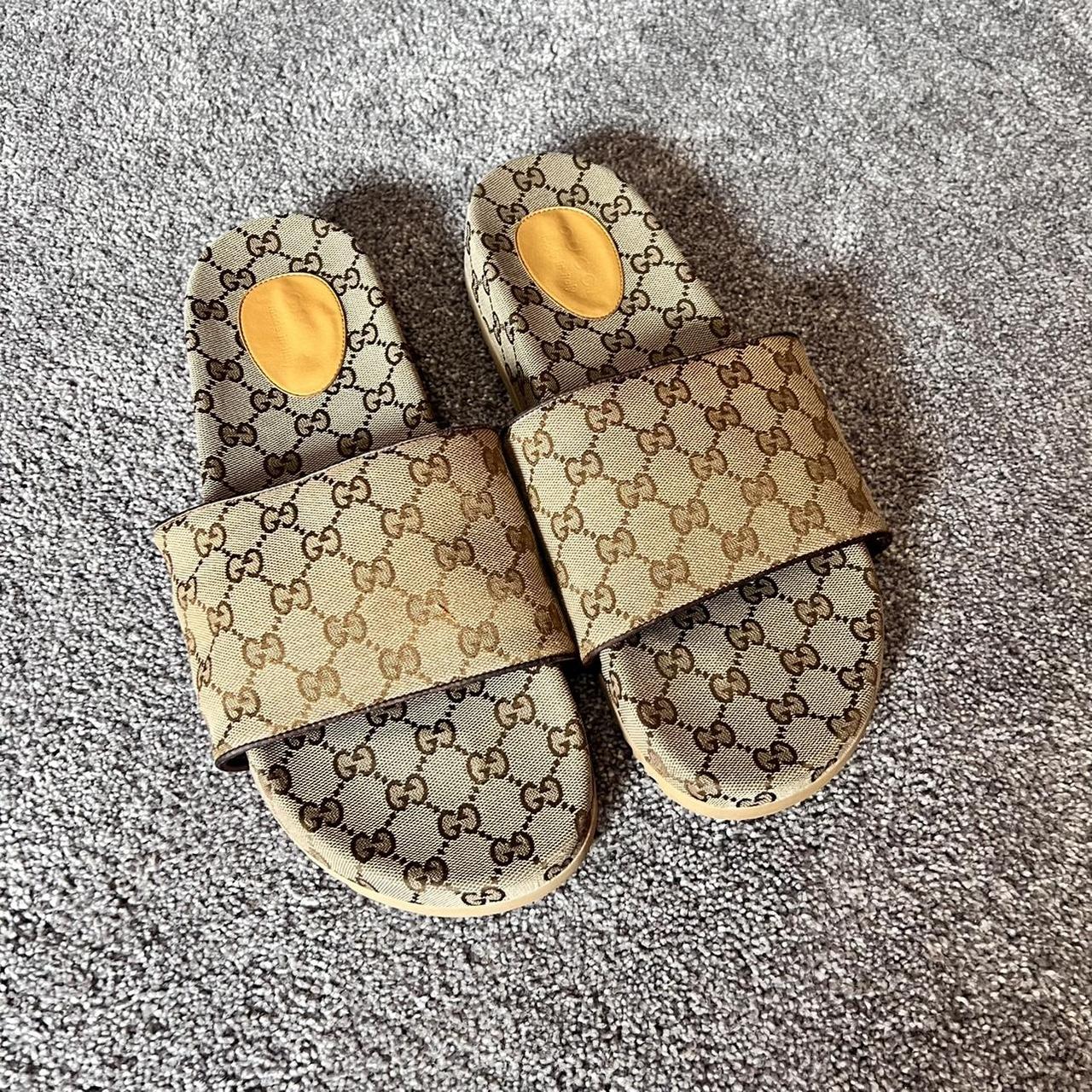 The original GG GUCCI slides mens size 14 Comes with... Depop