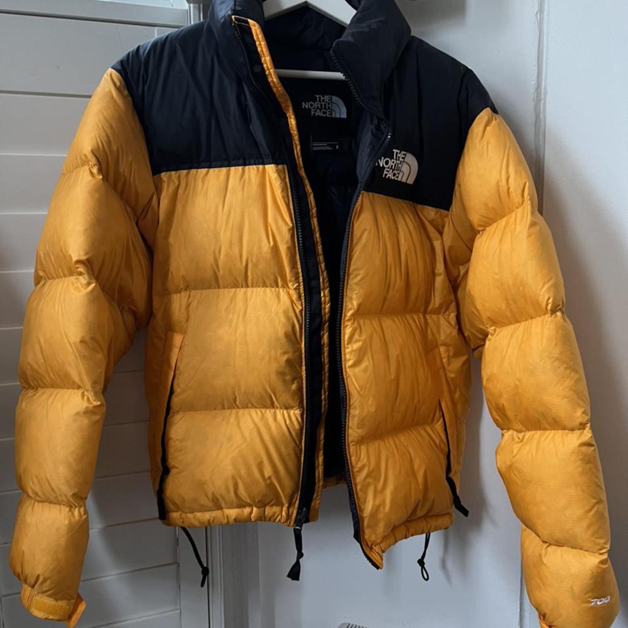 The North Face Men's Yellow and Black Jacket | Depop