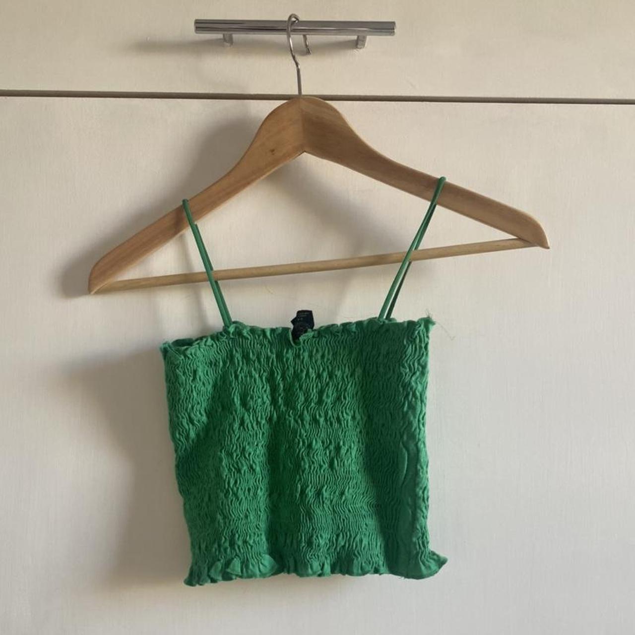 urban-outfitters-women-s-green-crop-top-depop