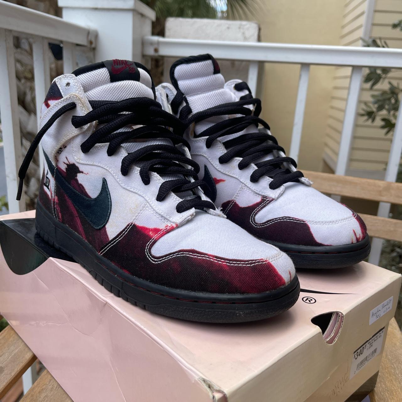 Nike sb dunk high white Melvin's size 11 Depop