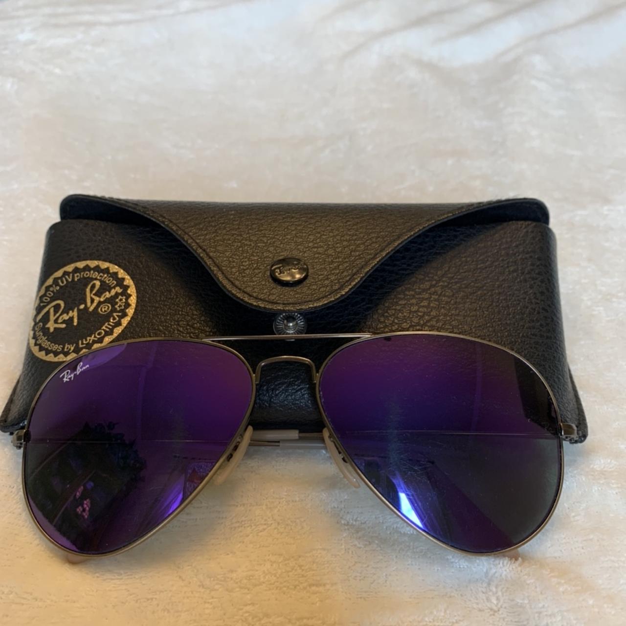 Ray bans purple lens sunglasses RB3025