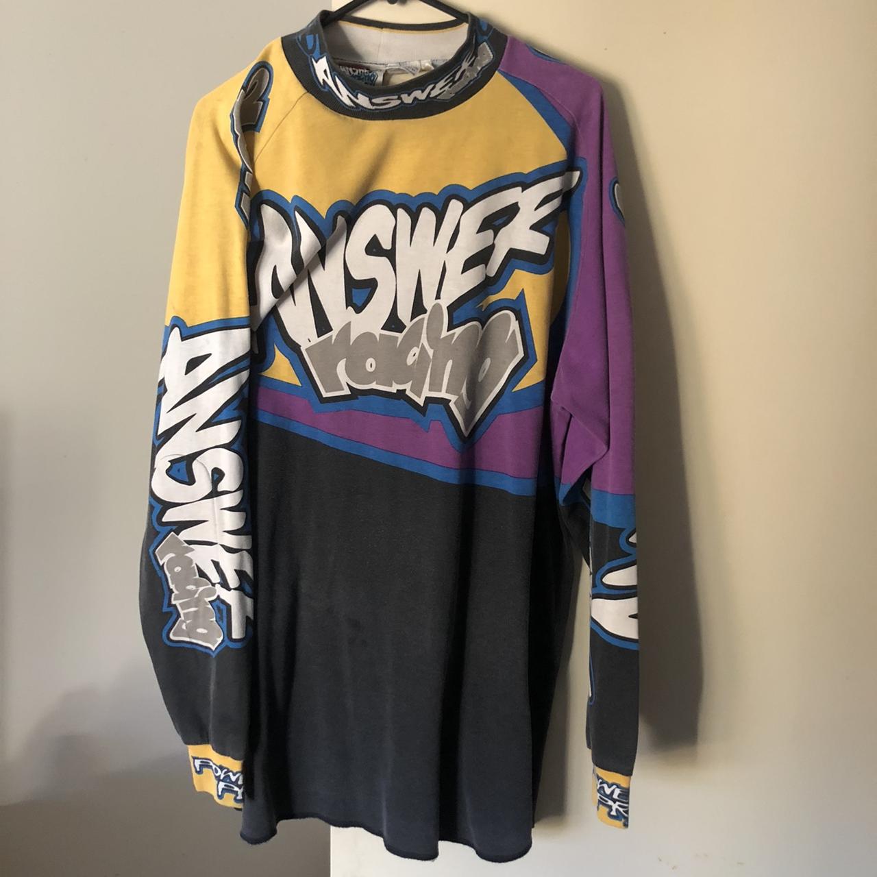 1995 Fox Vintage Motocross Jersey Size: | Depop