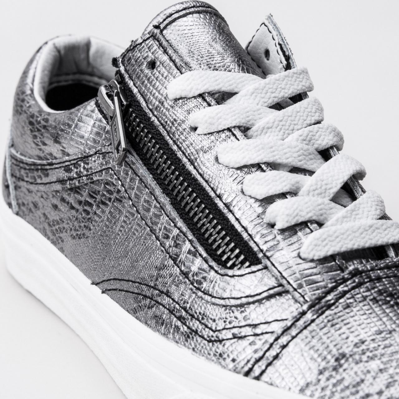 Vans old skool zip side cheap metallic snake sneaker