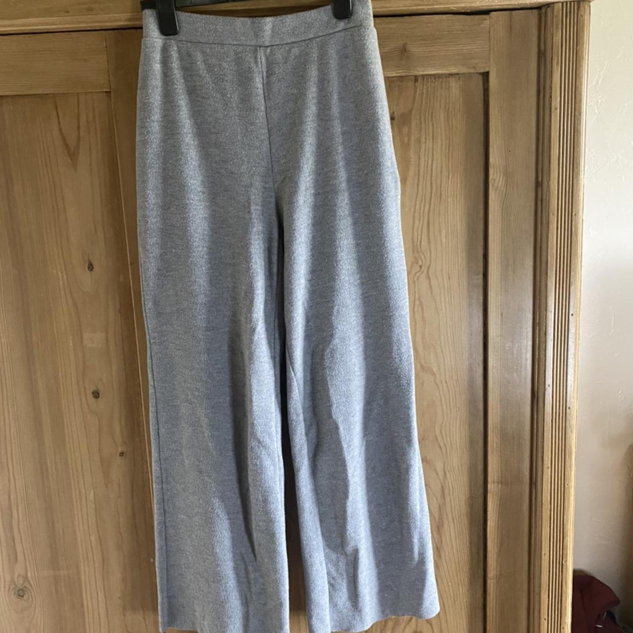 Zara grey wide legged trousers, size S. They are so... - Depop