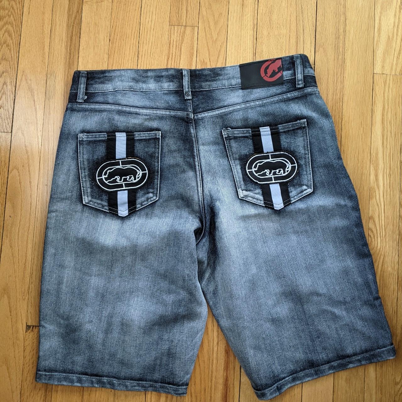 Ecko Unltd. Denim Shorts..big Logo On Back... - Depop