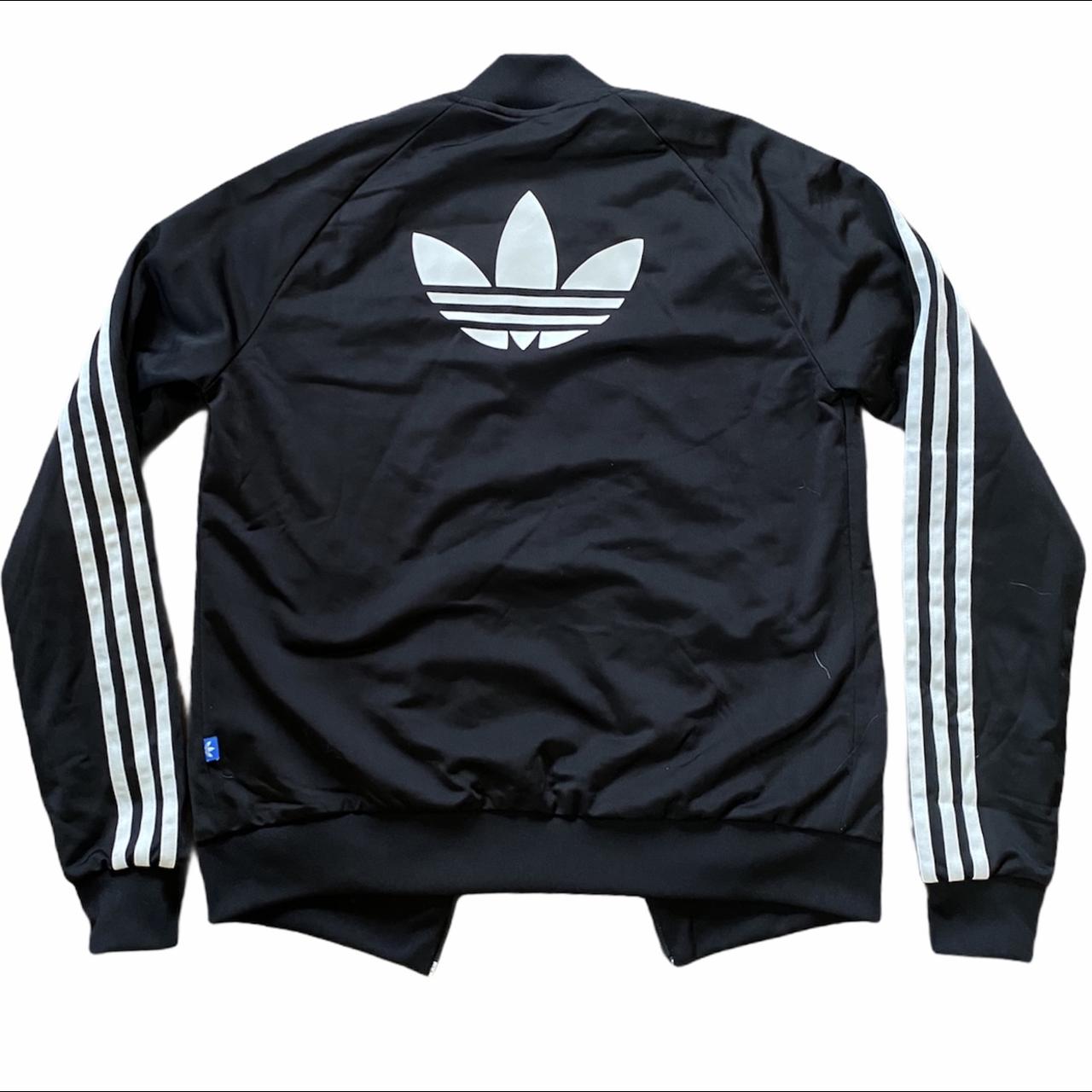 Adidas track jacket outlet with logo on back