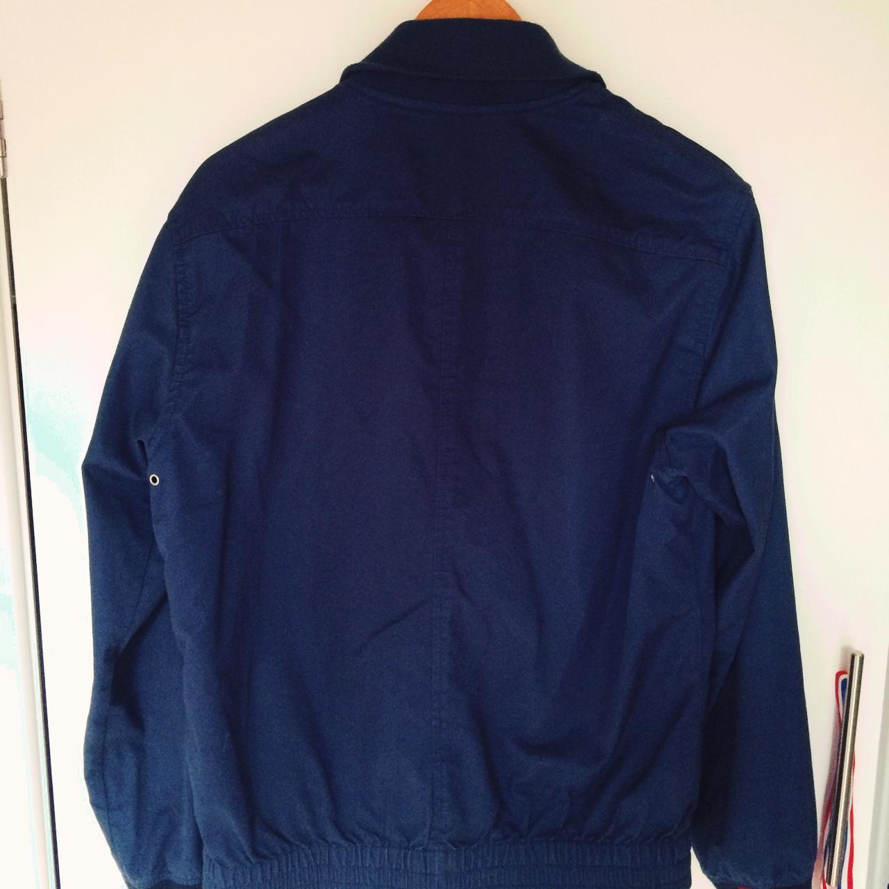 Fred Perry navy Harrington/Bomber kind of jacket in... - Depop