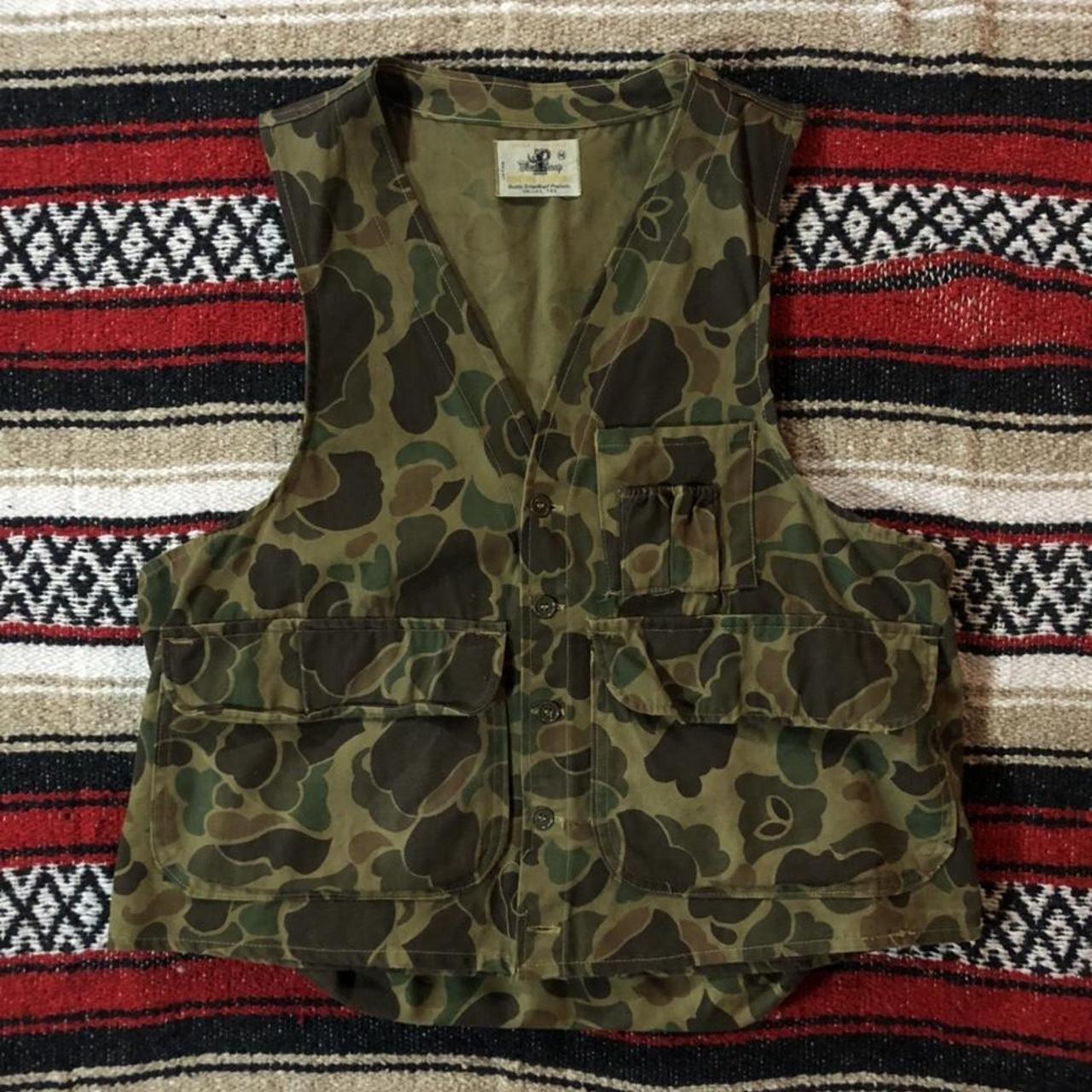 Vintage 70s / 80s Duck Hunting Duck Camo Pocket Vest...