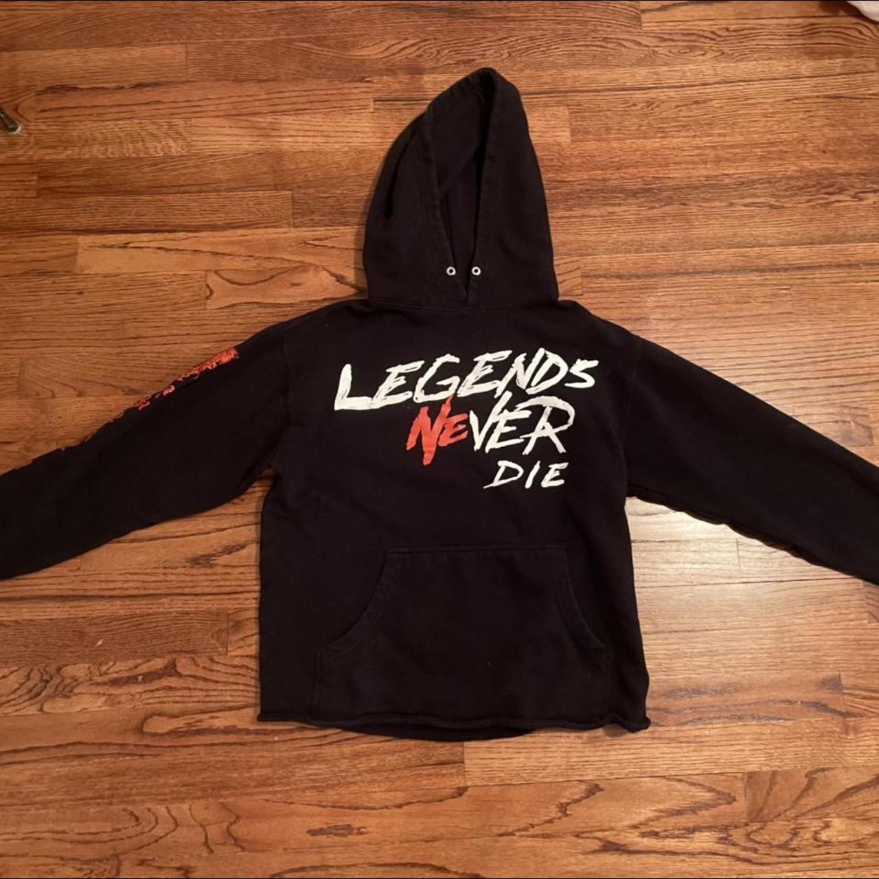 juice wrld x revenge Legends never die hoodie size Depop