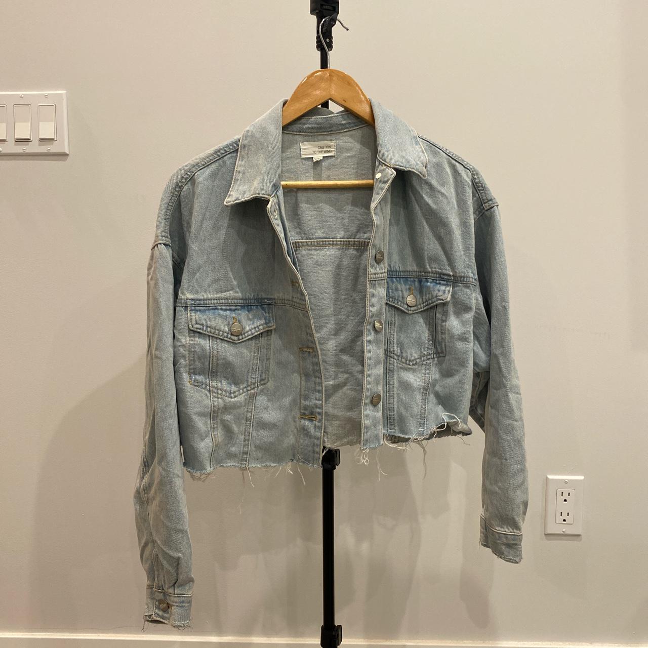 caution to the wind denim jacket