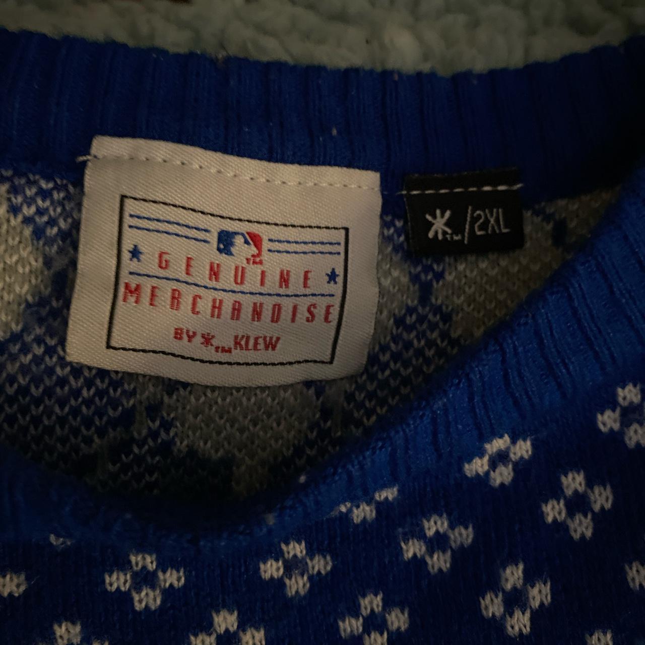 Go Dodgers Christmas Ugly Sweater Blue TWS by Vinco 3XL