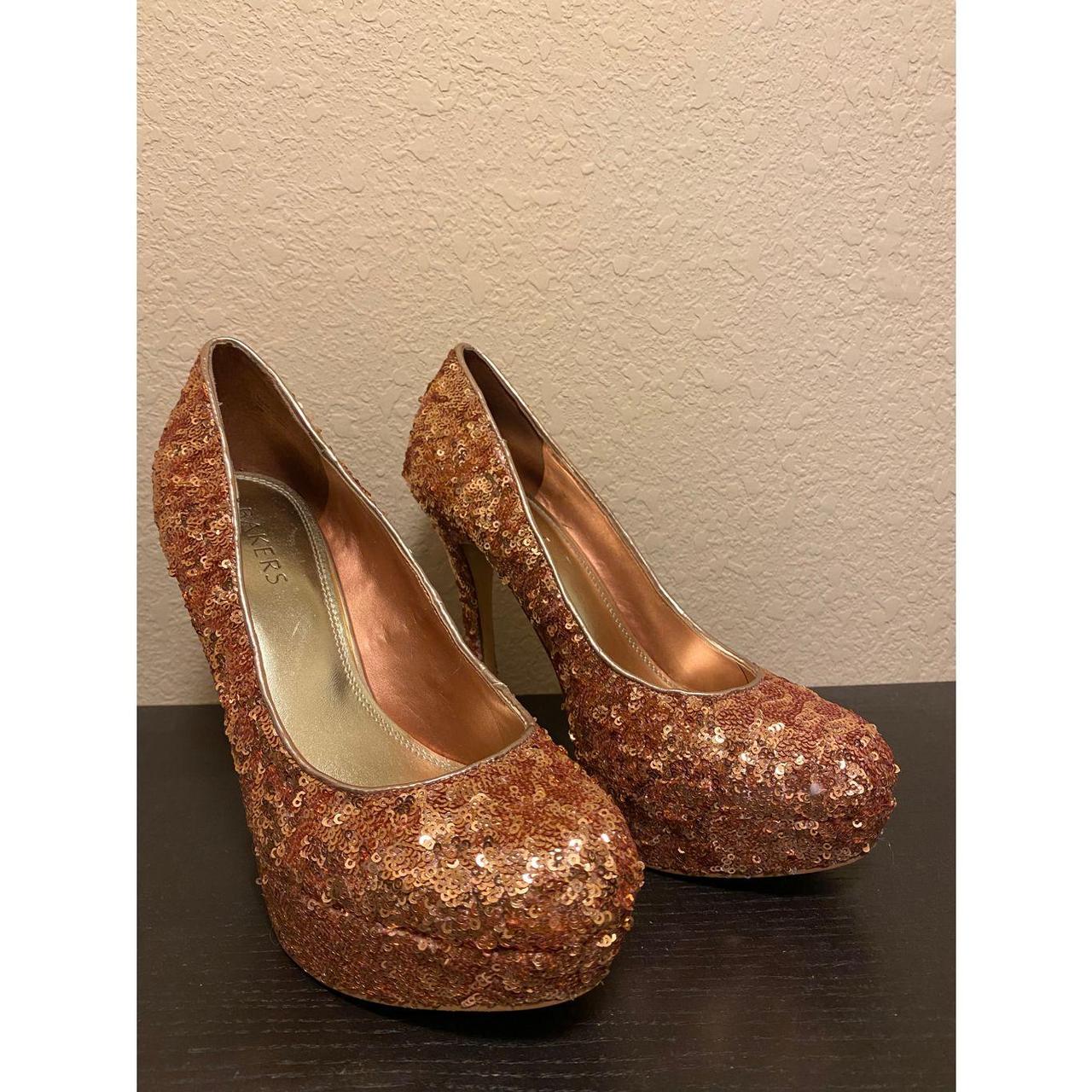 rose gold sequin shoes