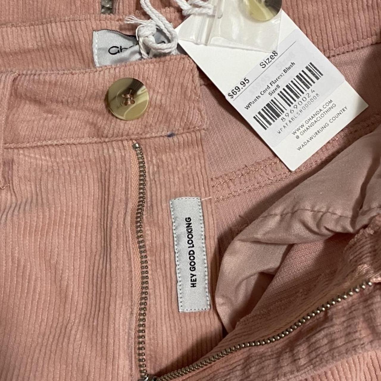 Ghanda pink corduroy jeans Size aus 8, us 4 Brand... Depop