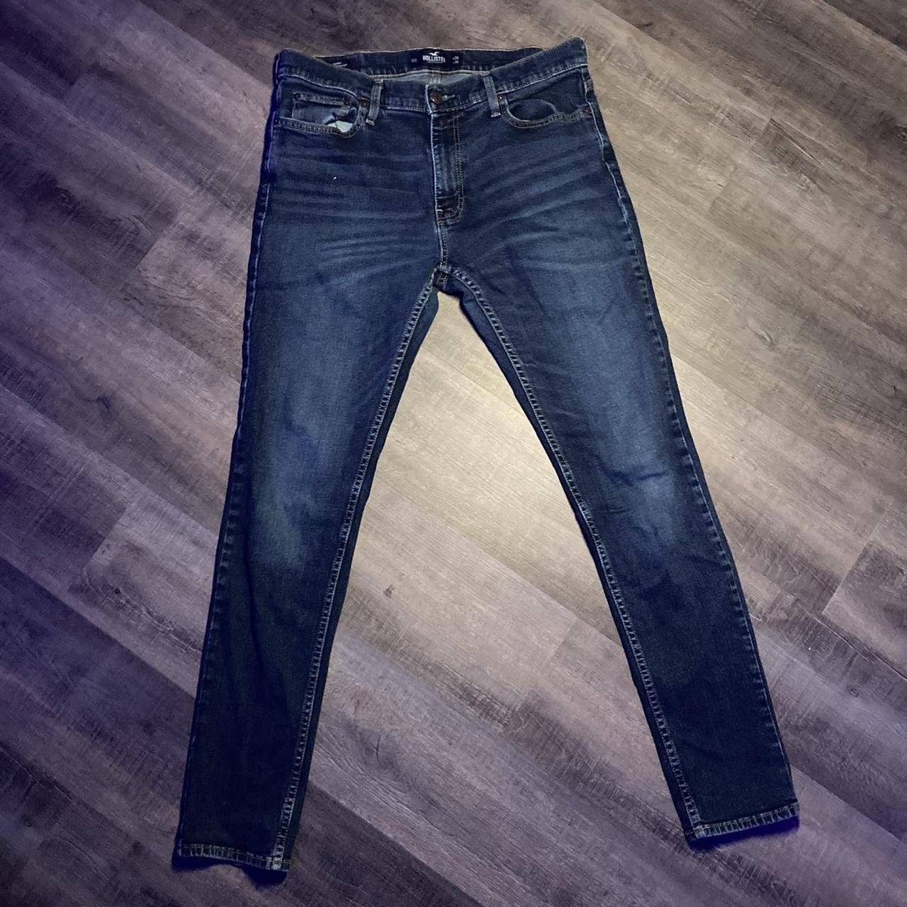 Hollister blue denim skinny jeans Great condition... - Depop