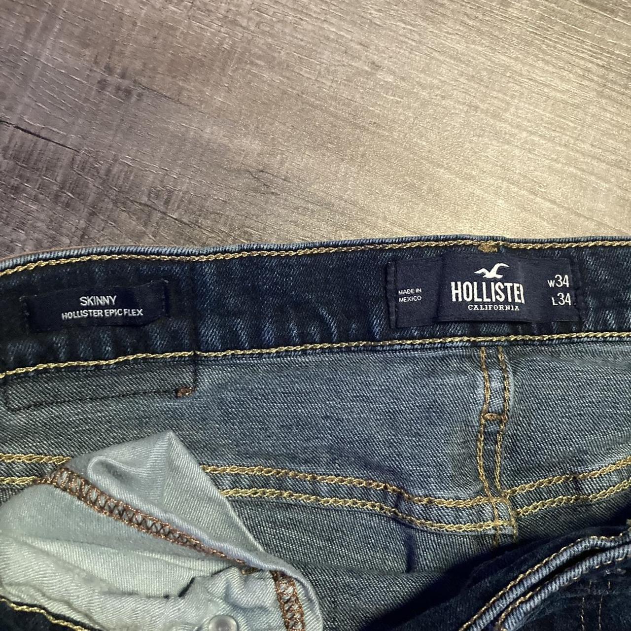 Hollister blue denim skinny jeans Great condition... - Depop