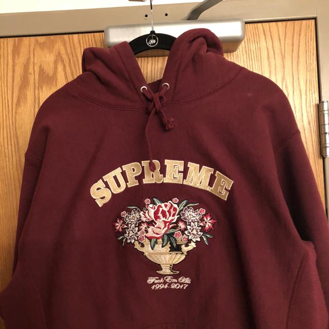 Supreme Centerpiece Hoodie in Burgundy Size L fits... - Depop