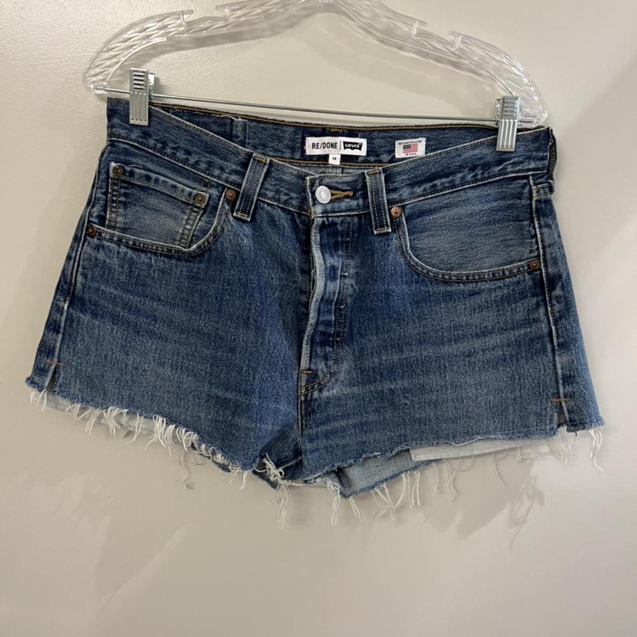 RE/DONE Women's Blue Shorts (3)