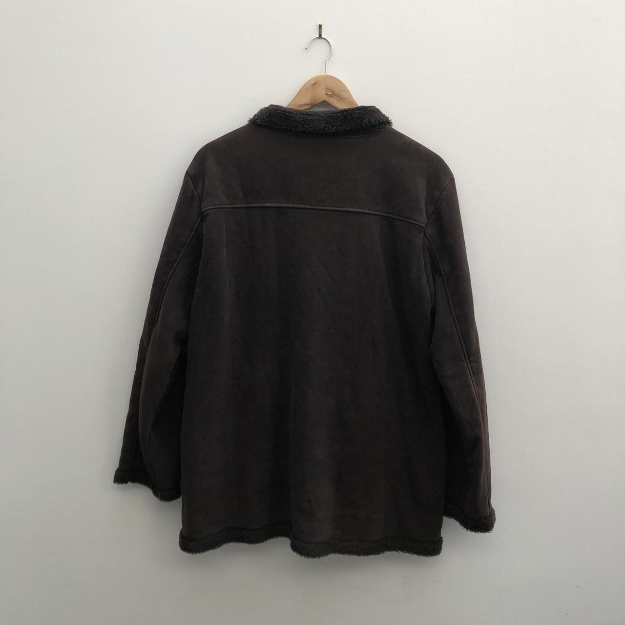 vintage brown afghan fur coat with collar - Depop