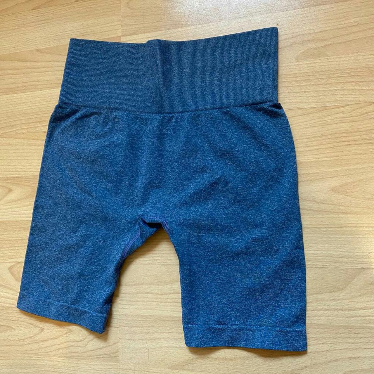 Gymshark women Seamless biker shorts size S blue - Depop