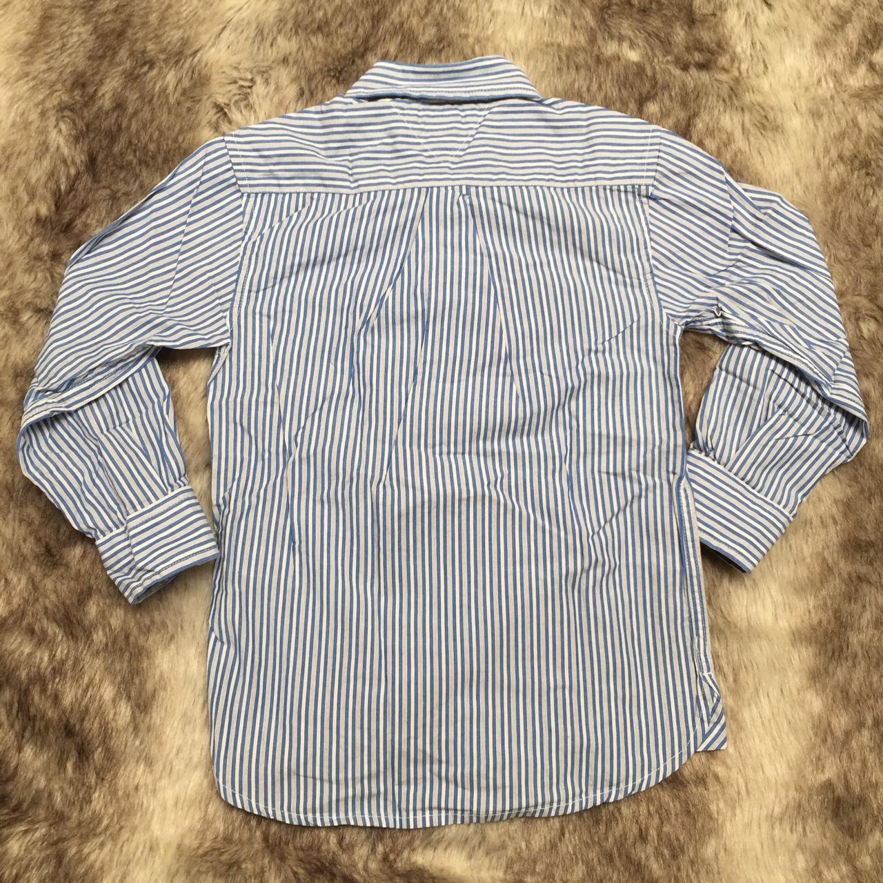 Childrens TOMMY HILFIGER blue and white stripey... - Depop