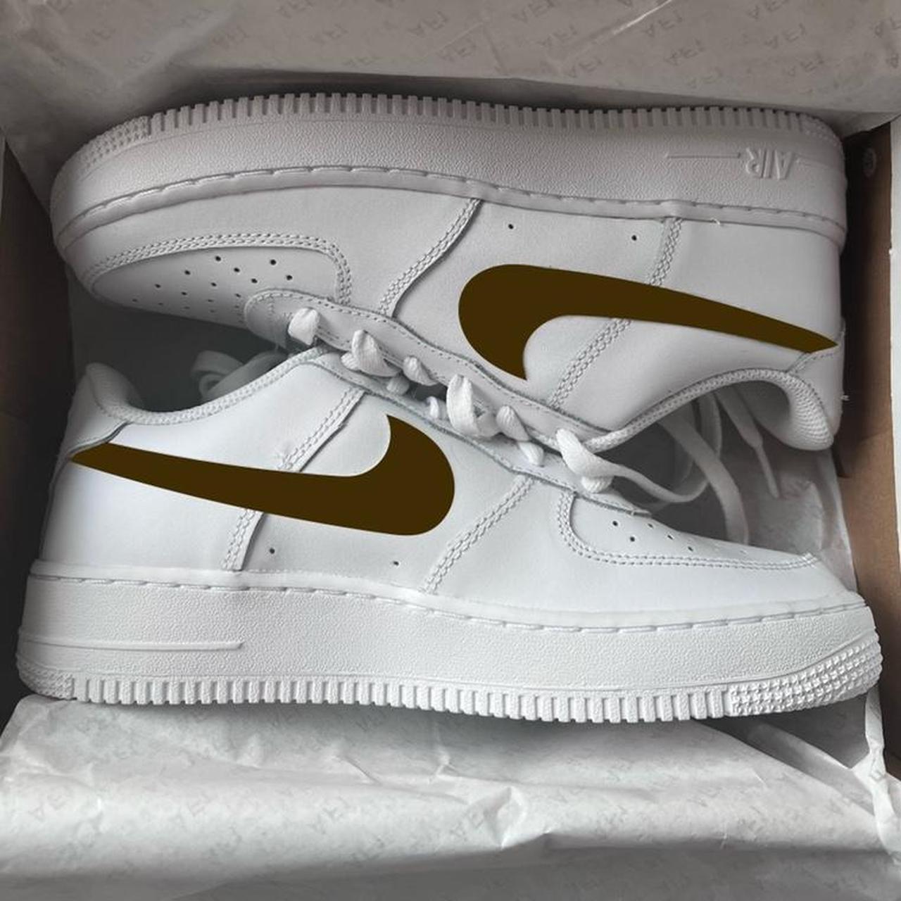 Nike Air Force 1 07 Swoosh-embroidered Leather Low-top Trainers in