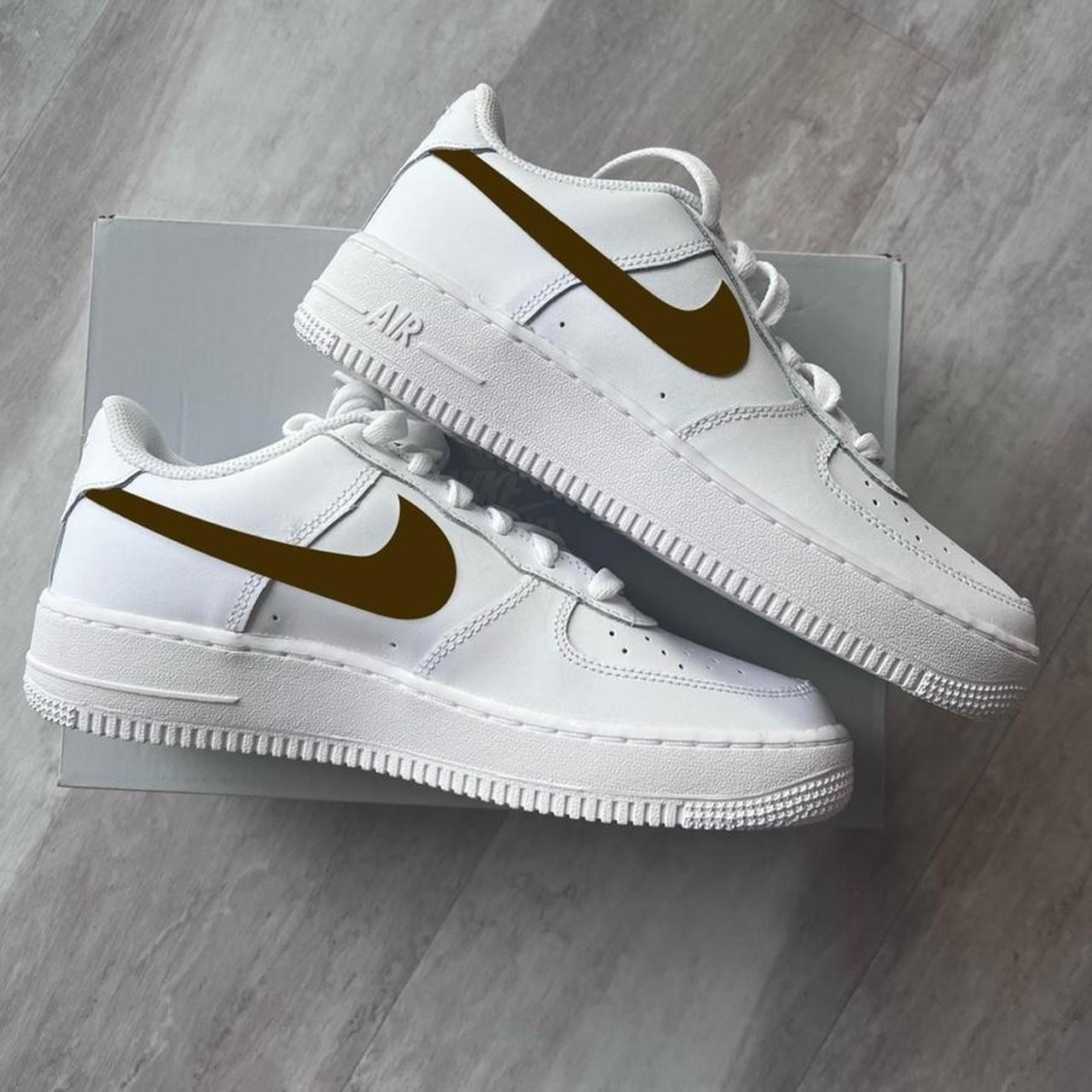 custom brown nike air force 1