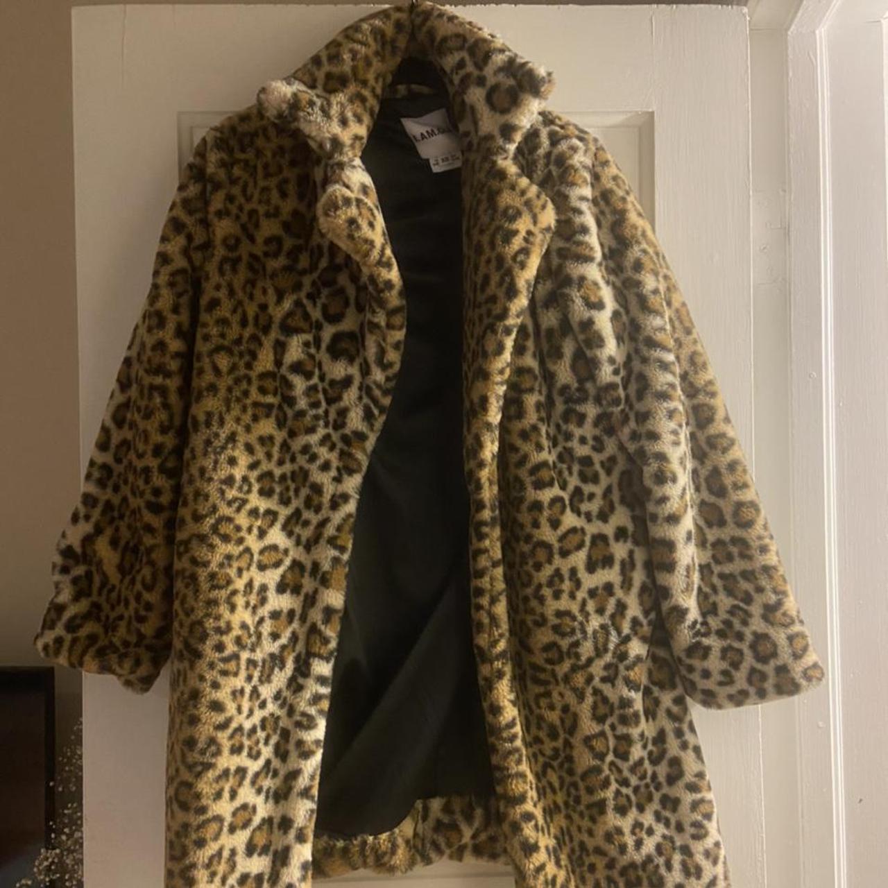 IAMGIA FUR LEOPARD COAT size xs worn once no longer... - Depop