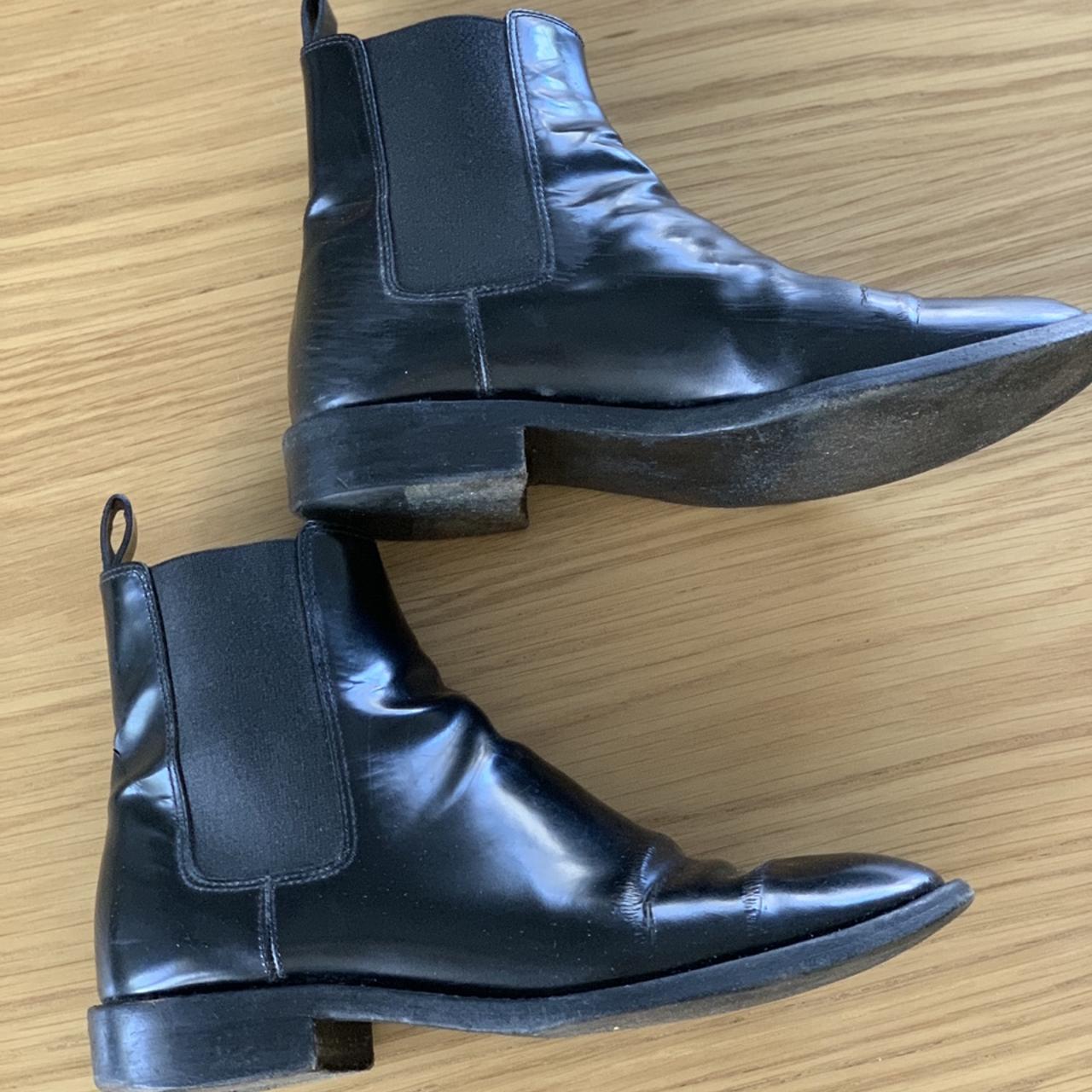 SAINT LAURENT LEATHER CHELSEA BOOTS MADE IN... - Depop