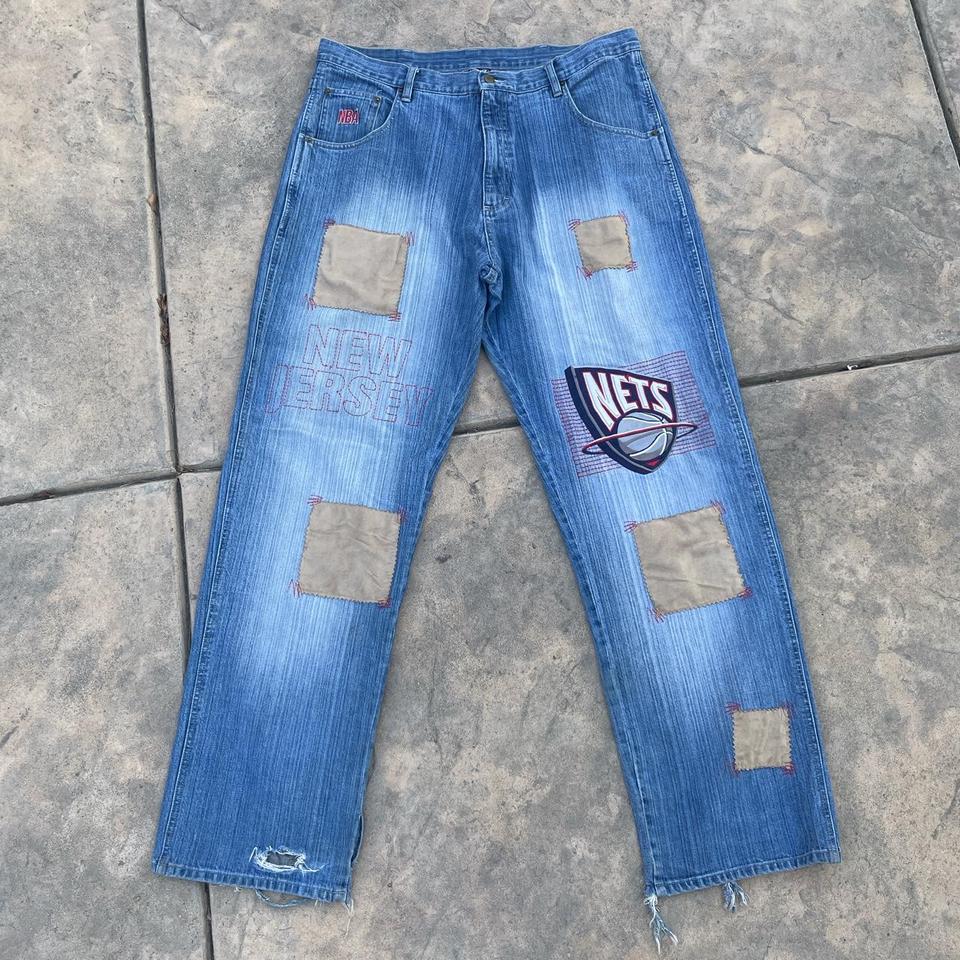 VINTAGE 1996 unk nba patch jeans size 40 mens good - Depop