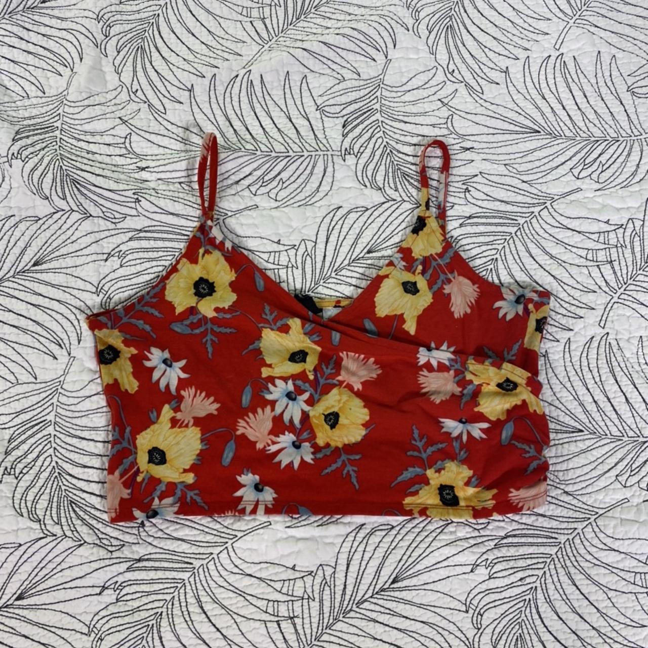 🍓👙Summer Time Style☀️🐬 -Cute Floral Crop-Top- Super... - Depop