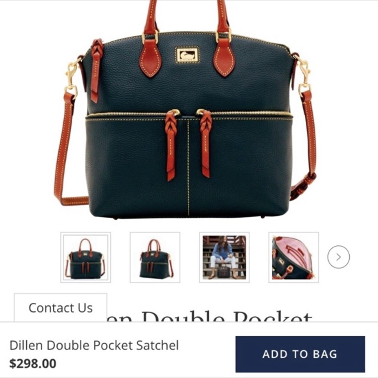 Dooney dillen double online pocket satchel