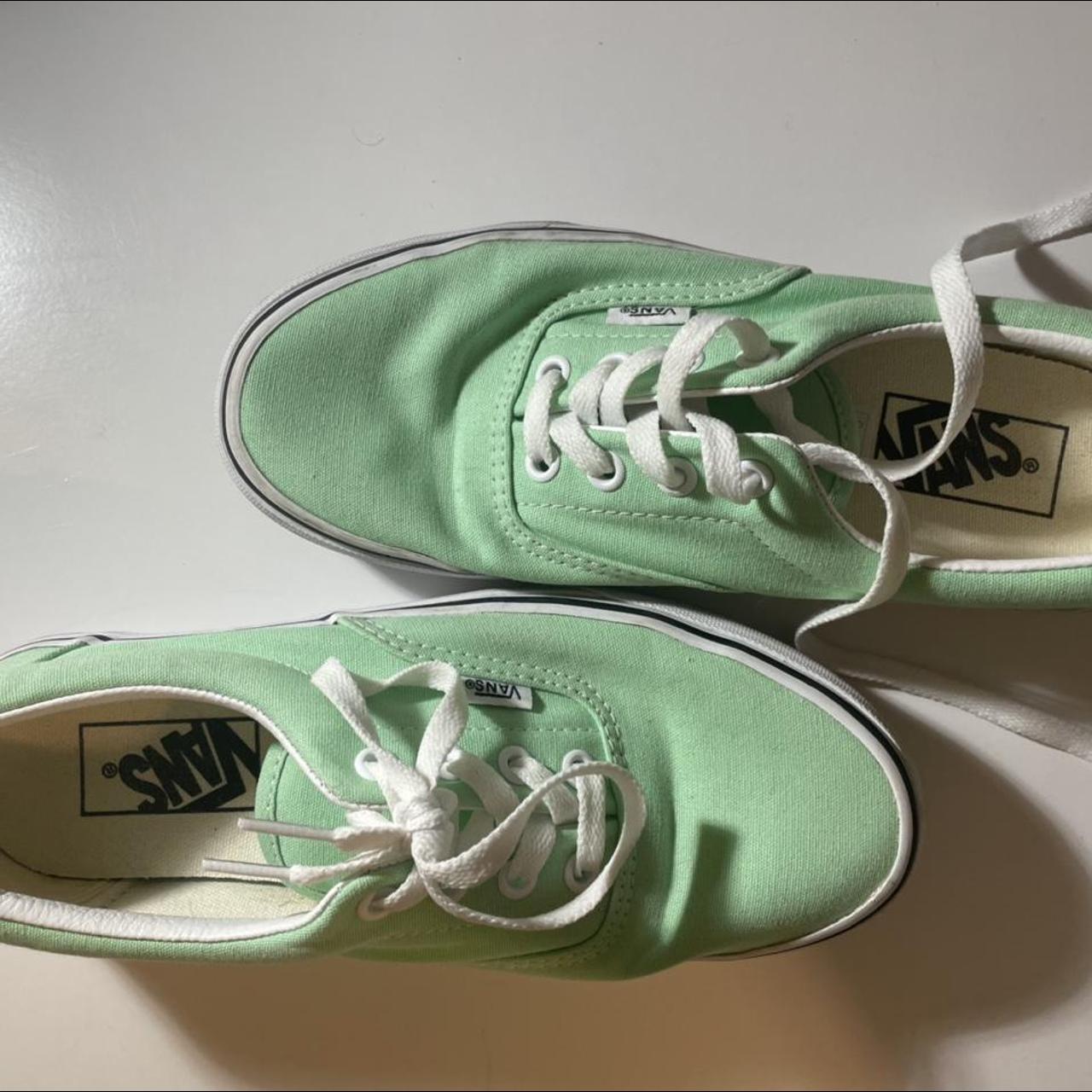 light green vans the green is a really pretty color