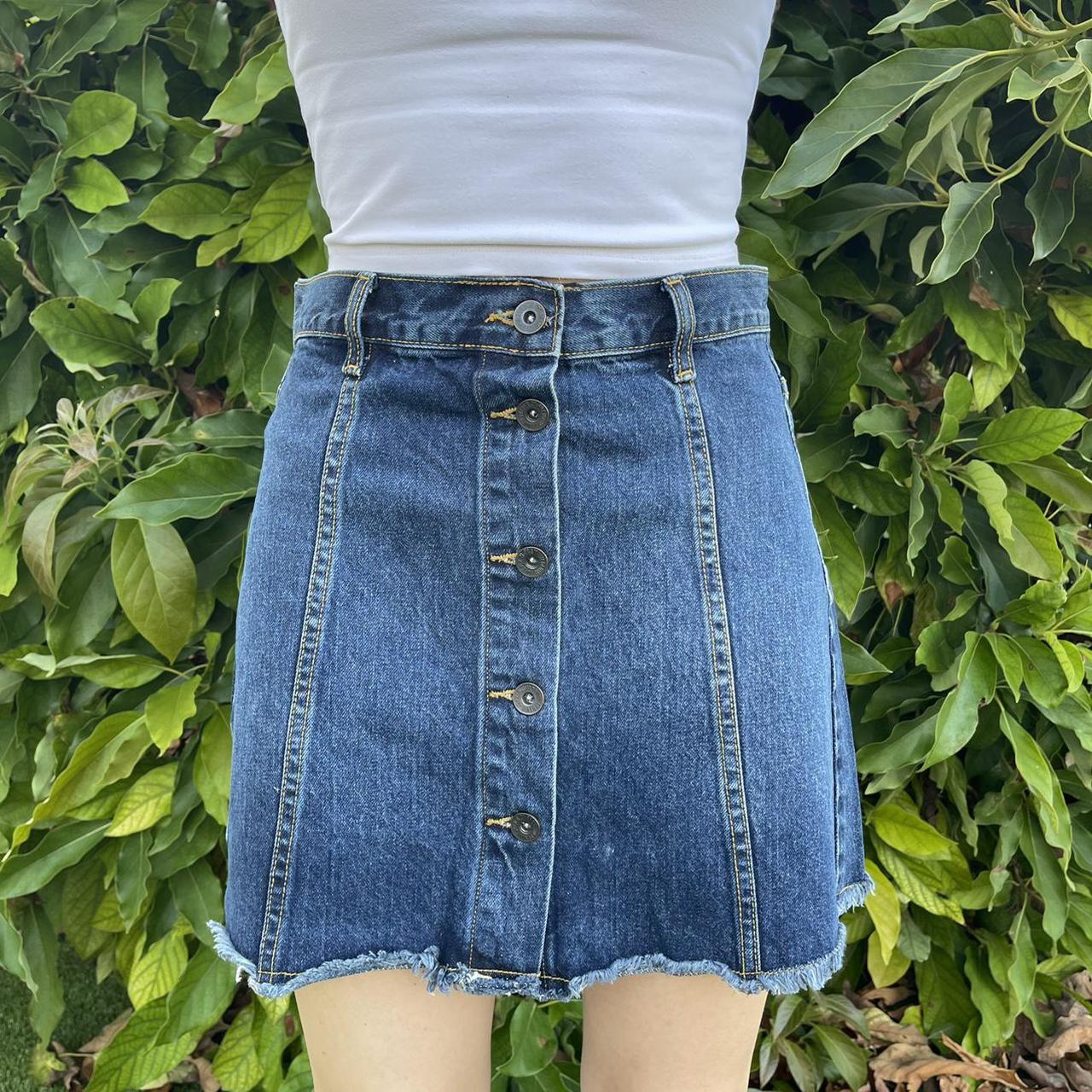 Dark Blue Denim Skirt From Forever 21 In Great Depop 6703